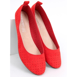 Ballerines Ajourées Ameli Rouge 2