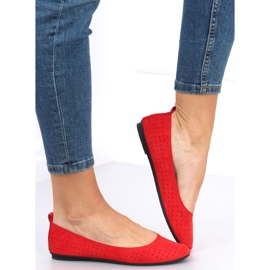 Ballerines Ajourées Ameli Rouge 3