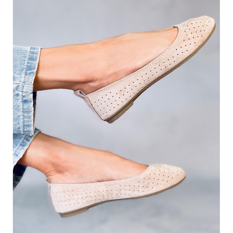 Ballerines Ajourées Ameli Beige 1