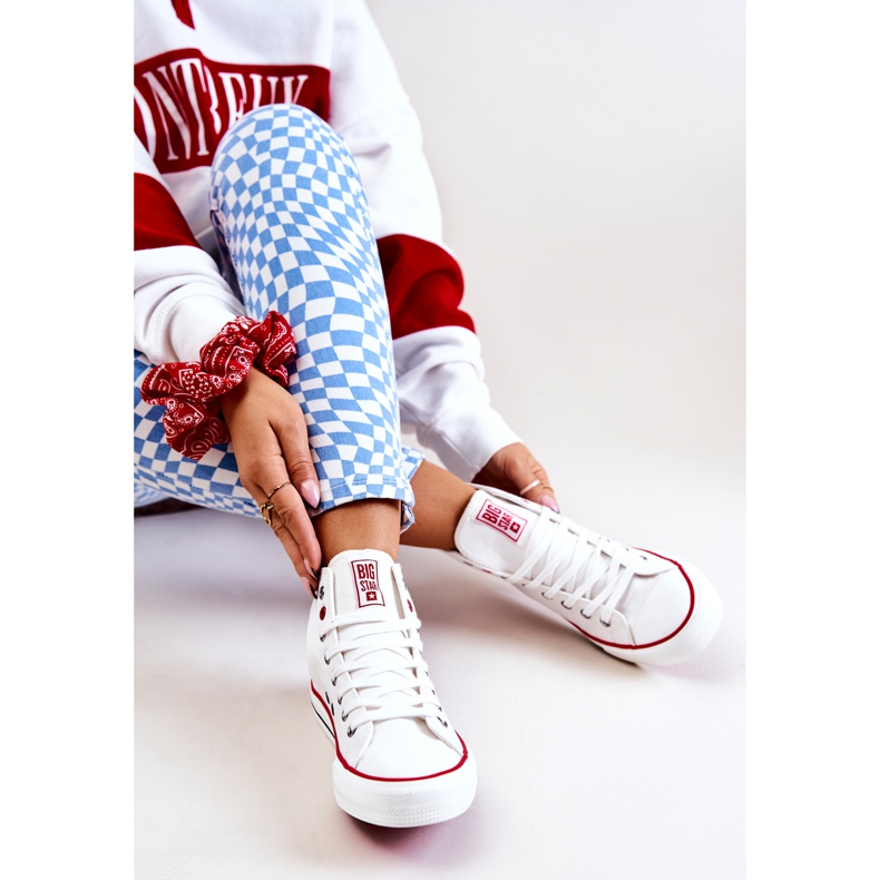 Baskets Hautes en Cuir Big Star JJ274132 Blanc blanche 1 Baskets Hautes en Cuir Big Star JJ274132 Blanc blanche 1