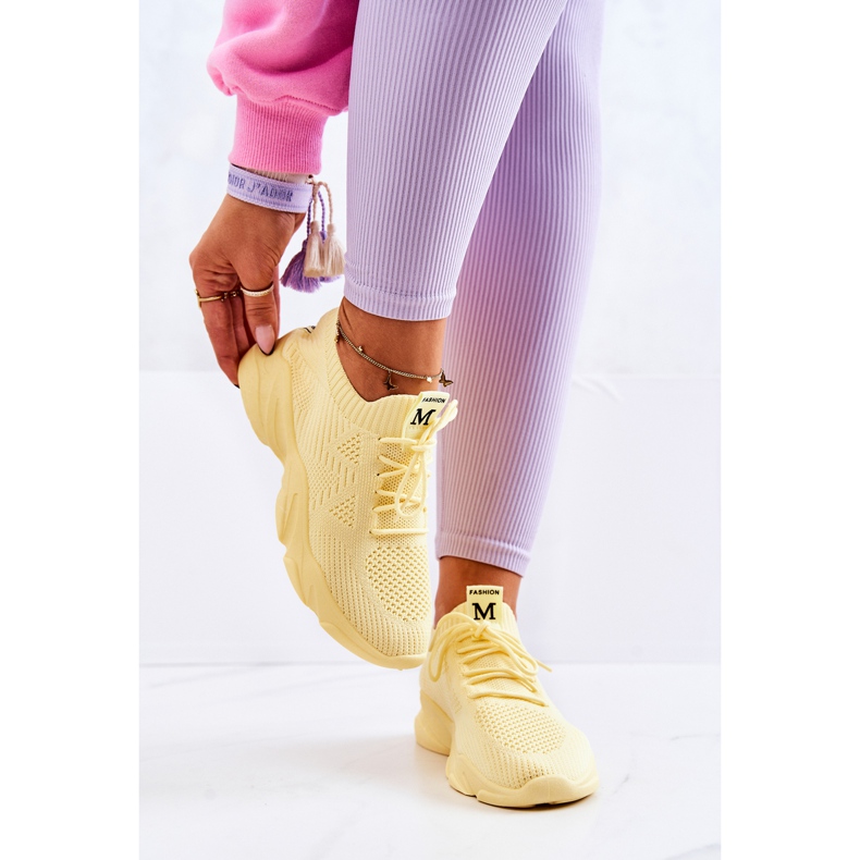 PS1 Chaussures de Sport Matière Baskets Jaune Nolene 1