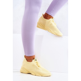PS1 Chaussures de Sport Matière Baskets Jaune Nolene 5
