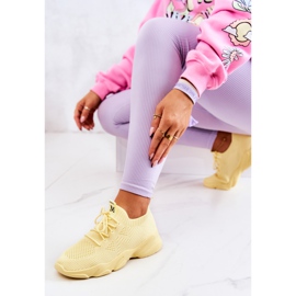 PS1 Chaussures de Sport Matière Baskets Jaune Nolene 3