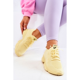 PS1 Chaussures de Sport Matière Baskets Jaune Nolene 4