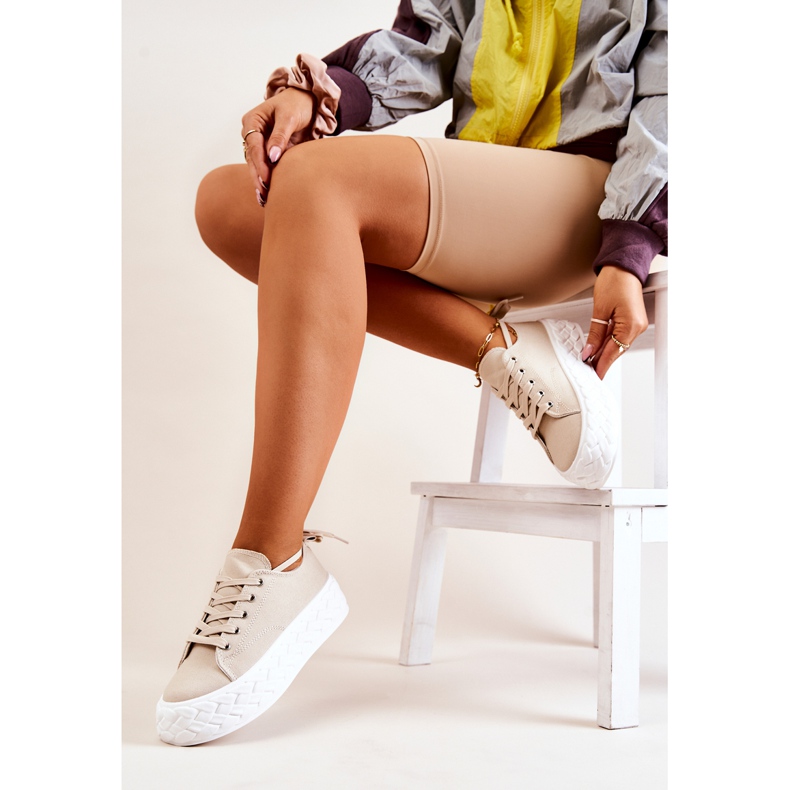 PS1 Sneakers On A Massive Platform Beige Clair Suzane 1