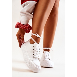 PS1 Baskets sur une plate-forme Suzane blanche massive 1