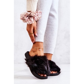Chaussons Avec Fourrure, Caoutchouc Noir Pollie le noir 1