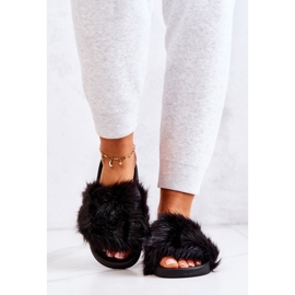 Chaussons Avec Fourrure, Caoutchouc Noir Pollie le noir 3