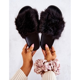 Chaussons Avec Fourrure, Caoutchouc Noir Pollie le noir 5