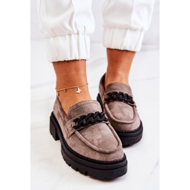 PL5 Mocassins Mocassins Daim La.Fi Gris Saphir beige 5