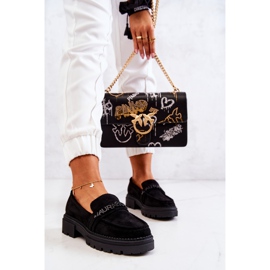 PL5 Mocassins Daim Lettres La.Fi Noir Jenefer le noir 1