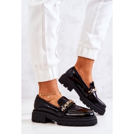 PL5 Mocassins Laqués Lettres La.Fi Noir Jenefer le noir 3