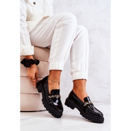 PL5 Mocassins Laqués Lettres La.Fi Noir Jenefer le noir 4