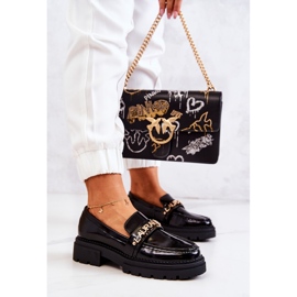 PL5 Mocassins Laqués Lettres La.Fi Noir Jenefer le noir 7