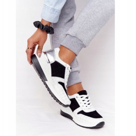 Baskets Compensées Cuir S.Barski Noir-Blanc blanche le noir 1