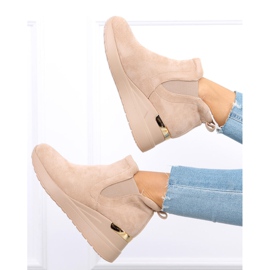 Bottines compensées Florens Beige 1