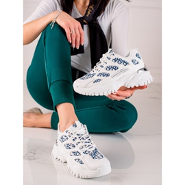 TRENDI Baskets blanches sur la plate-forme 2