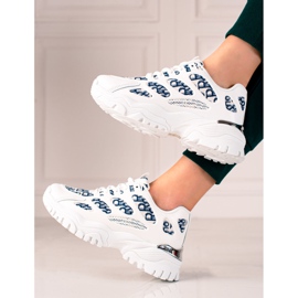 TRENDI Baskets blanches sur la plate-forme 1