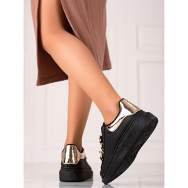 TRENDI Sneaks à la mode avec une chaîne le noir 4