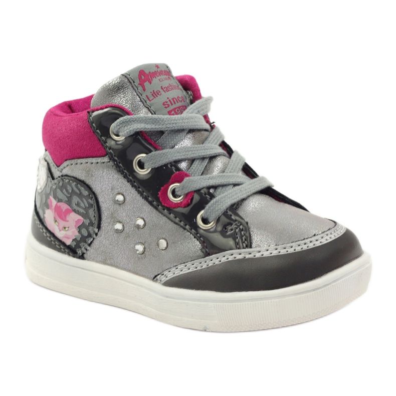 American Club Chaussures American 152893 chaussures de sport grises rose 1