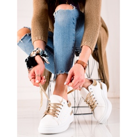 BUONAROTTI Baskets Avec Empiècements Doré blanc 1