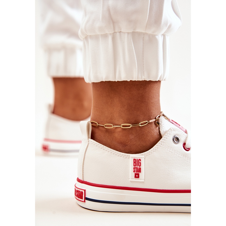 Baskets Cuir Big Star JJ274130 Blanc blanche 1 Baskets Cuir Big Star JJ274130 Blanc blanche 1