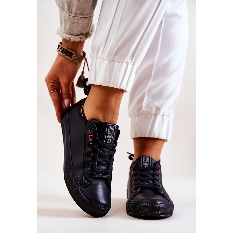 Baskets basses en cuir Big Star JJ274006 Noir le noir 1 Baskets basses en cuir Big Star JJ274006 Noir le noir 1