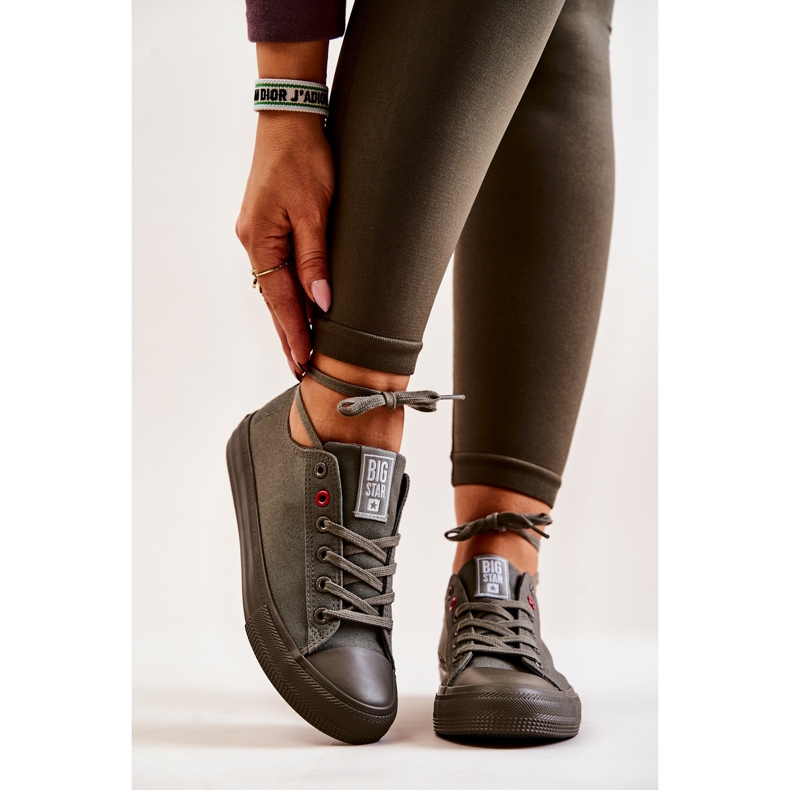 Baskets Basses Big Star JJ274004 Kaki vert 2