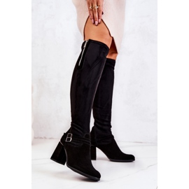 PA2 Bottes Arianne noires en suède 1