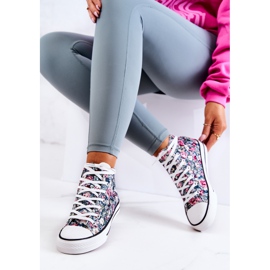 FS2 Baskets montantes à fleurs vertes Nollie multicolore 3