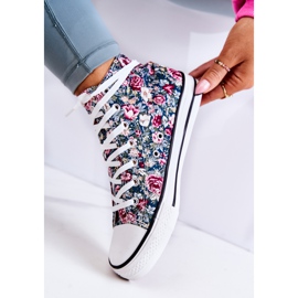 FS2 Baskets montantes à fleurs vertes Nollie multicolore 4