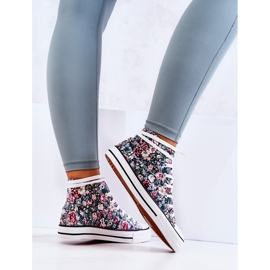 FS2 Baskets montantes à fleurs vertes Nollie multicolore 7