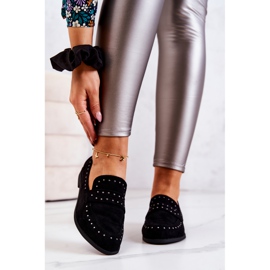 PL5 Mocassins Daim Avec Jets La.Fi Noir Maliyah 2