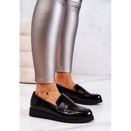 PL5 Mocassins Compensés Laqués La.Fi Noir Alannah le noir 1