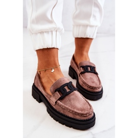 PL5 Mocassins En Daim Avec Décoration La.Fi Cappucino Laurene brun 1