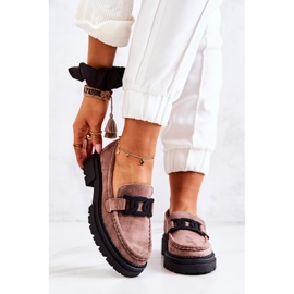 PL5 Mocassins En Daim Avec Décoration La.Fi Cappucino Laurene brun 2