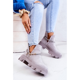 PS1 Bottes Worker Daim À Rayures Gris Moriah 5
