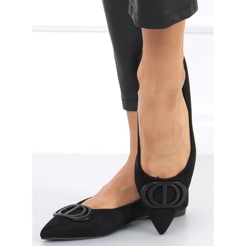 Arte Ballerines noires à bout en amande le noir 2