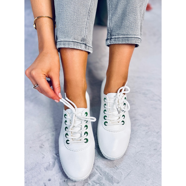 Baskets femme Girma Vert blanche 2