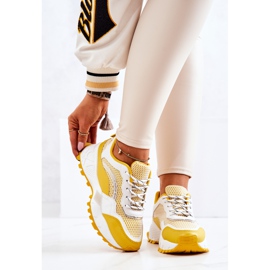 PS1 Chaussures de Sport Baskets Revenge Jaune-Blanc blanche 1