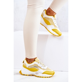 PS1 Chaussures de Sport Baskets Revenge Jaune-Blanc blanche 5
