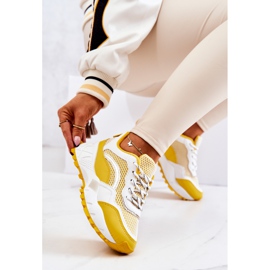 PS1 Chaussures de Sport Baskets Revenge Jaune-Blanc blanche 2