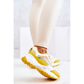 PS1 Chaussures de Sport Baskets Revenge Jaune-Blanc blanche 6