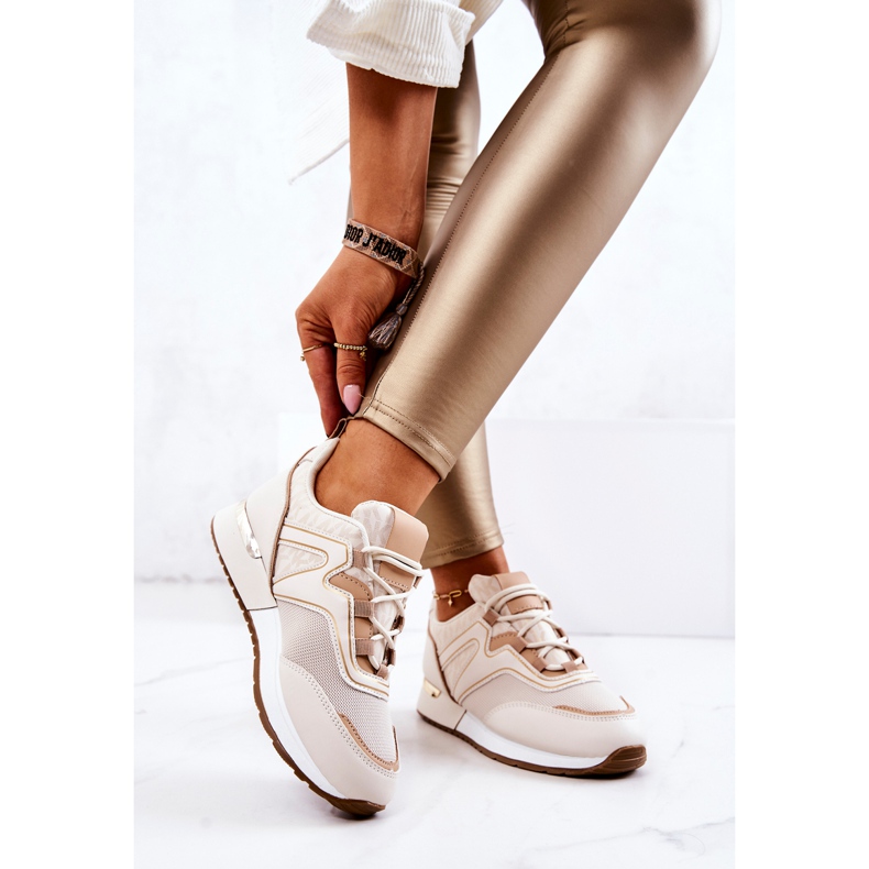 FS2 Chaussures de sport sur la plate-forme beige Ginevra 2 FS2 Chaussures de sport sur la plate-forme beige Ginevra 2