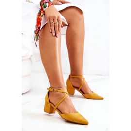 PS1 Escarpins En Daim On A Bar En Spitz Yellow Shelley jaune 5