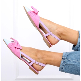 Ballerines à talon ouvert Candy Color rose 1