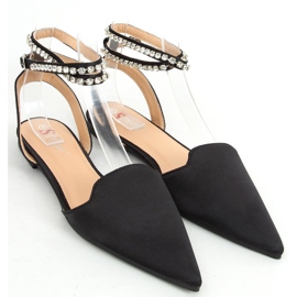 Ballerines élégantes avec pierres Dust Black le noir 2