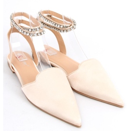 Ballerines élégantes avec pierres Dust Champagne beige 2
