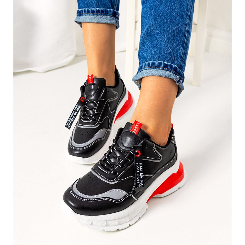 Baskets Barbo femme noires gris 1