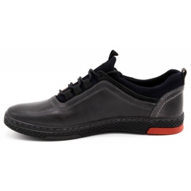 Polbut Chaussures décontractées en cuir pour hommes K24, gris 1